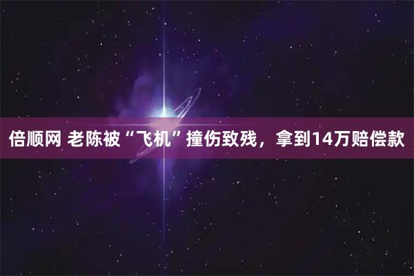 倍顺网 老陈被“飞机”撞伤致残,拿到14万赔偿款