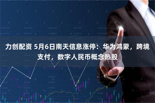 力创配资 5月6日南天信息涨停：华为鸿蒙，跨境支付，数字人民币概念热股