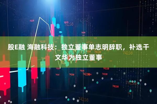 股E融 海融科技：独立董事单志明辞职，补选干文华为独立董事
