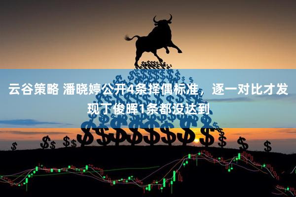 云谷策略 潘晓婷公开4条择偶标准，逐一对比才发现丁俊晖1条都没达到